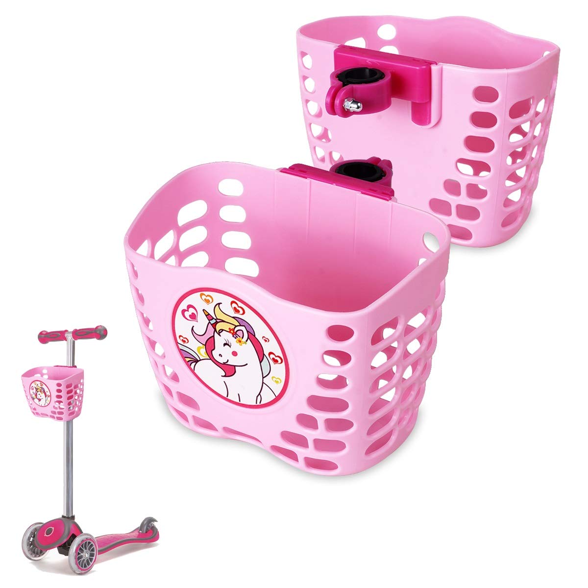 Amazon.co.jp: MINI-FACTORY 子供用スクーターバスケット かわいい